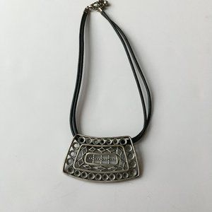 Abstract Metal Pendant Necklace